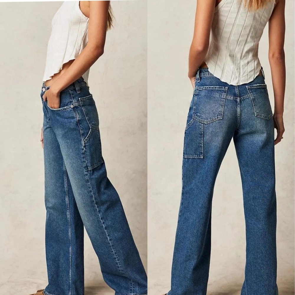 Free People We the Free Tinsley Baggy High Rise Jeans